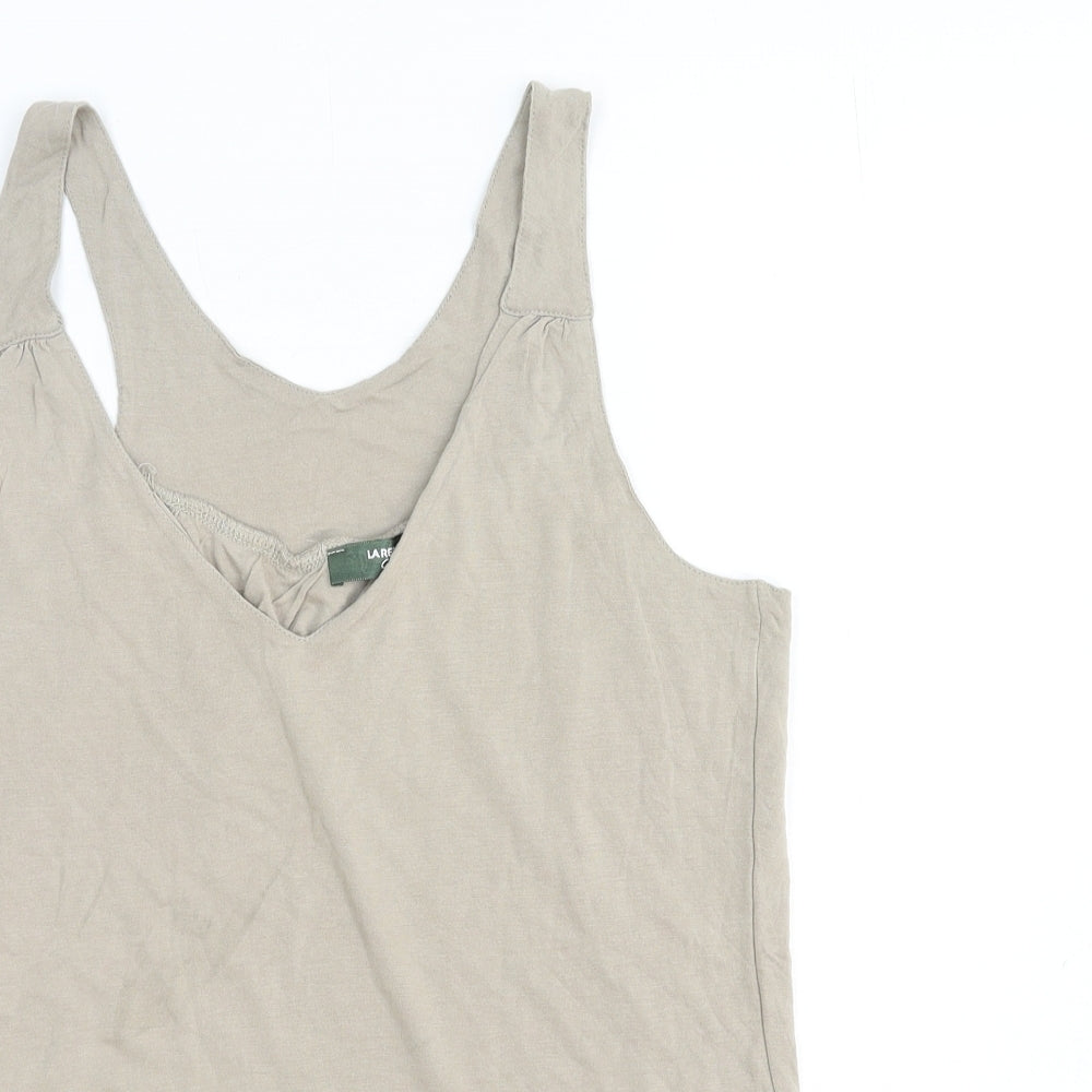 Womens UK Size 8 La Redoute Beige Basic Tank