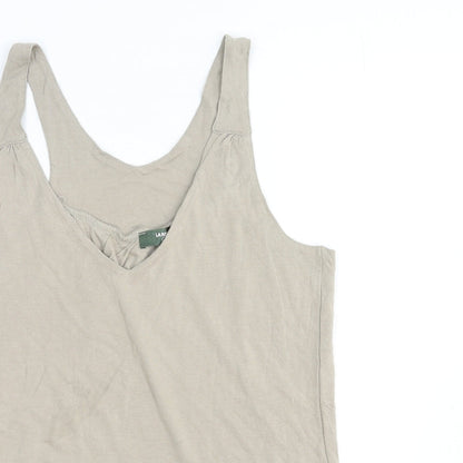 Womens UK Size 8 La Redoute Beige Basic Tank