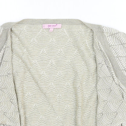 Womens UK Size 16 Per Una Beige Cardigan Jumper