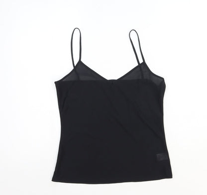 E-vie Womens Black Polyester Camisole Tank Size 10 V-Neck