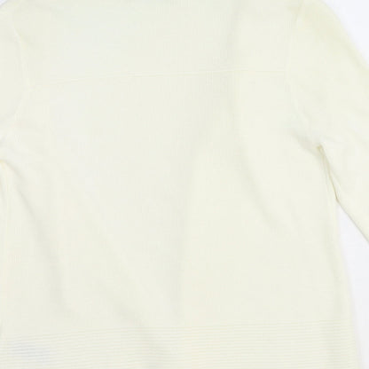 Womens UK Size 12 Marks and Spencer White Cardigan Jumper