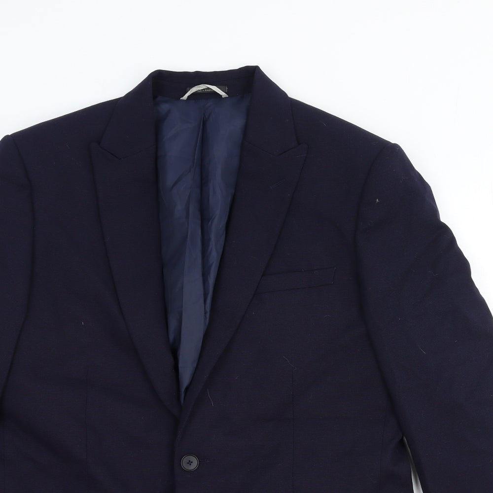 Mens UK Size XL Marks and Spencer Regular Blue Suit Jacket