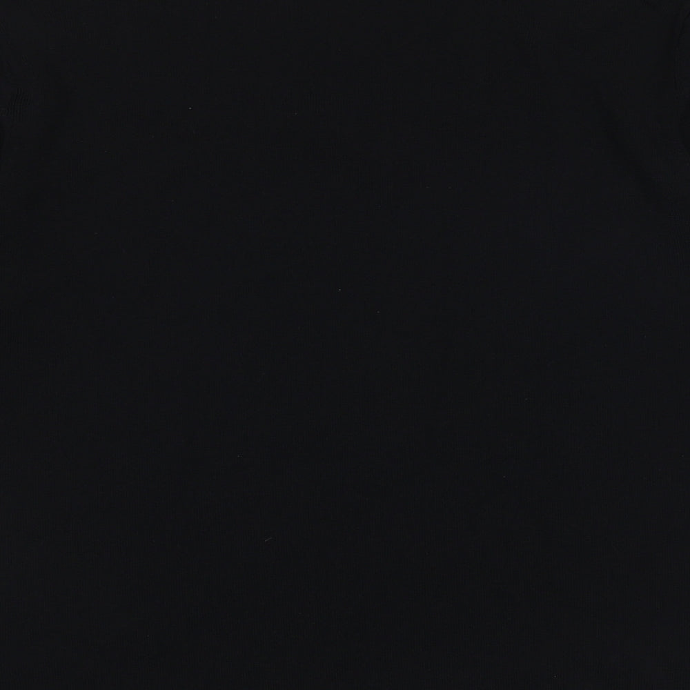 Womens UK Size 10 Sky Designs Black Basic T-Shirt