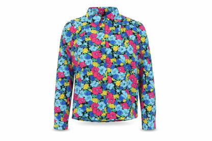 Foxy Lady Womens Multicoloured Floral Polyester Basic Button-Up Size 12 Collared