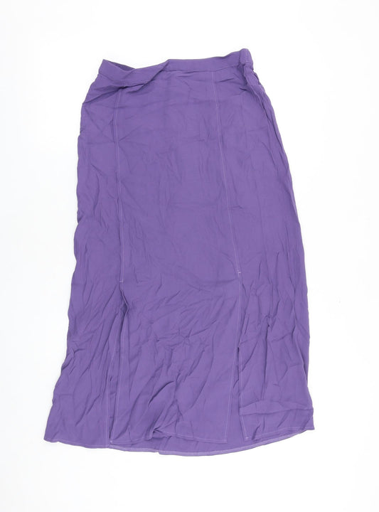 Marks and Spencer Womens Purple Polyester Peasant Skirt Size 10