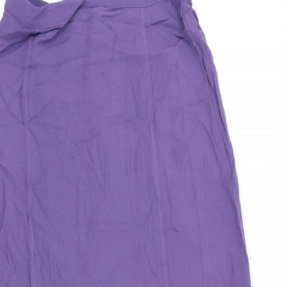 Marks and Spencer Womens Purple Polyester Peasant Skirt Size 10