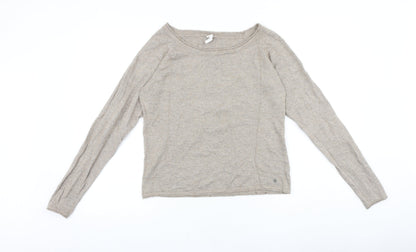 BNB jeans Womens Brown Round Neck 100% Cotton Pullover Jumper Size XL