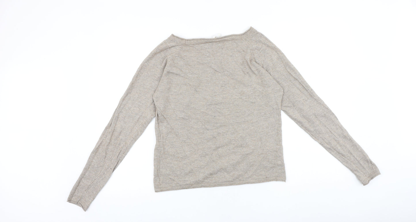 BNB jeans Womens Brown Round Neck 100% Cotton Pullover Jumper Size XL