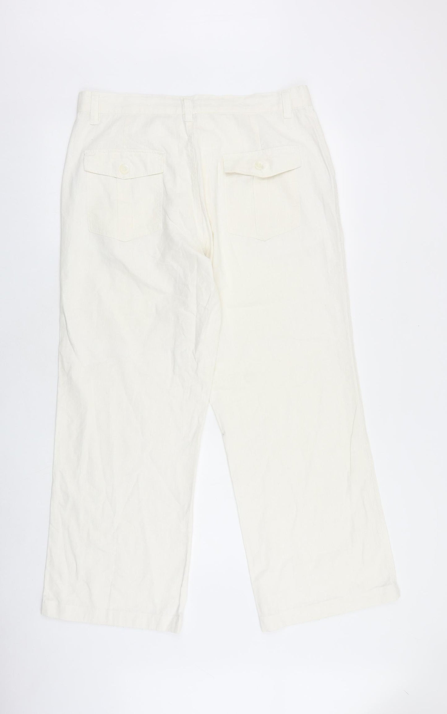 Womens UK Size 34 in Preworn Regular Fit  Ivory Trousers