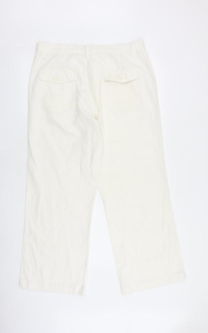 Womens UK Size 34 in Preworn Regular Fit  Ivory Trousers