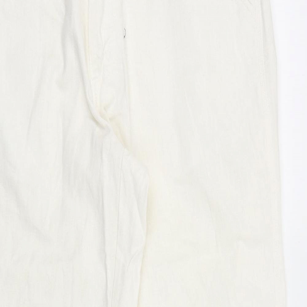Womens UK Size 34 in Preworn Regular Fit  Ivory Trousers
