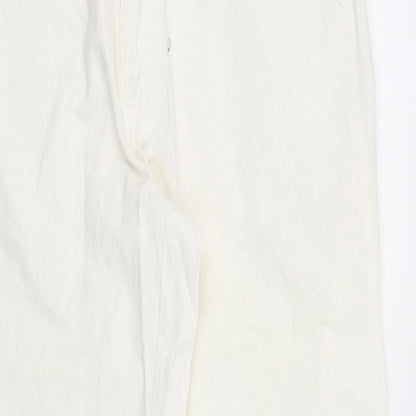 Womens UK Size 34 in Preworn Regular Fit  Ivory Trousers
