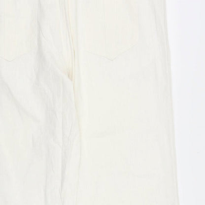 Womens UK Size 34 in Preworn Regular Fit  Ivory Trousers