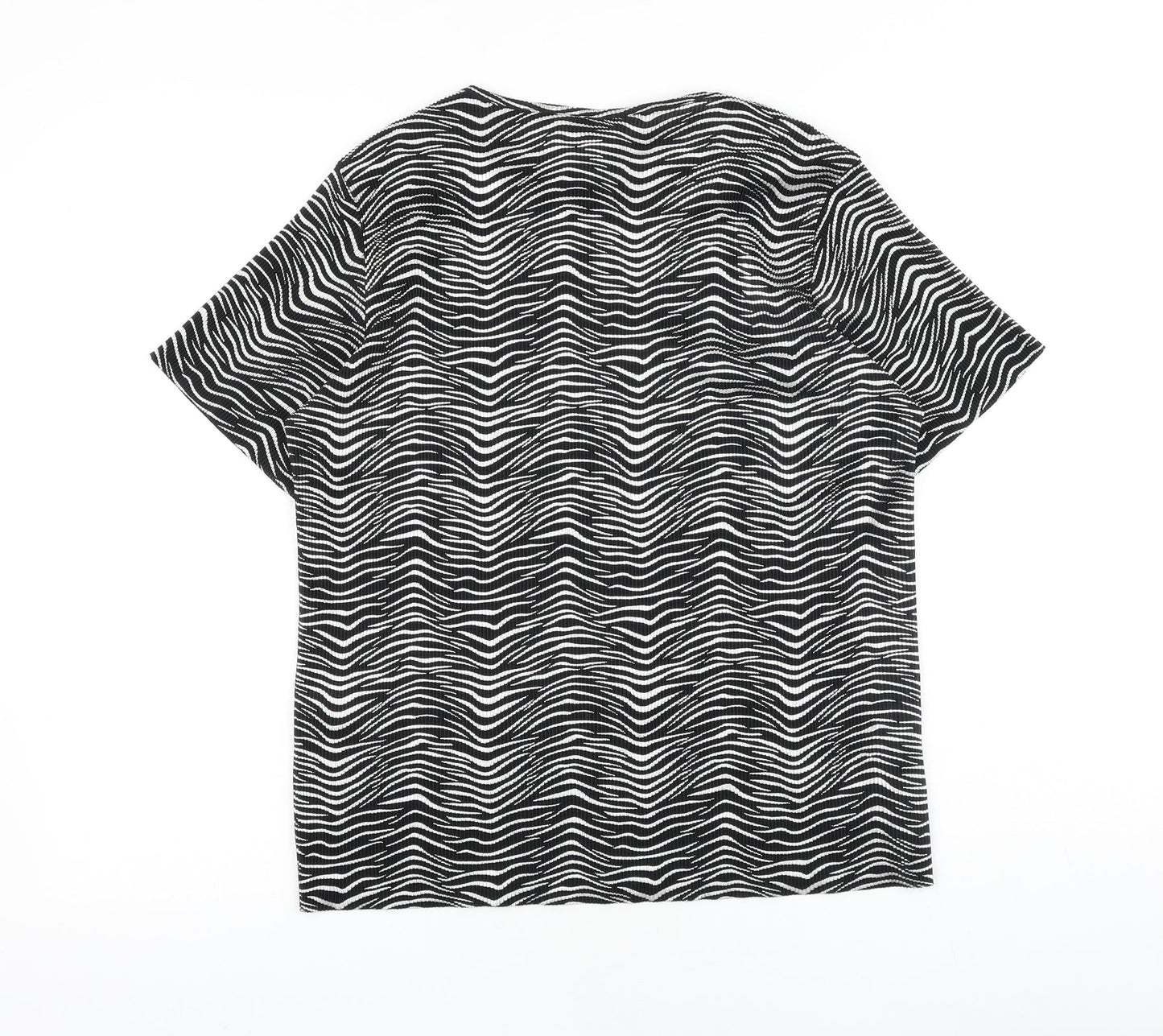 Womens UK Size 14 Bonmarché Black Basic T-Shirt