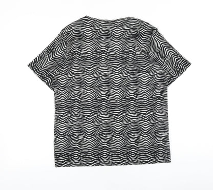 Womens UK Size 14 Bonmarché Black Basic T-Shirt