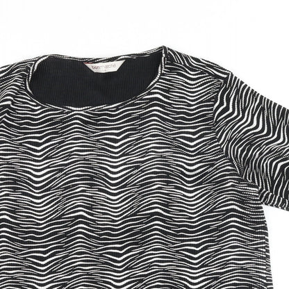 Womens UK Size 14 Bonmarché Black Basic T-Shirt
