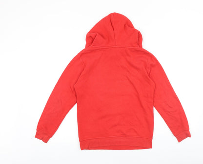 H&M Girls Red Cotton Pullover Hoodie Size 9-10 Years Pullover - Football
