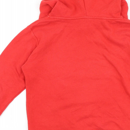 H&M Girls Red Cotton Pullover Hoodie Size 9-10 Years Pullover - Football
