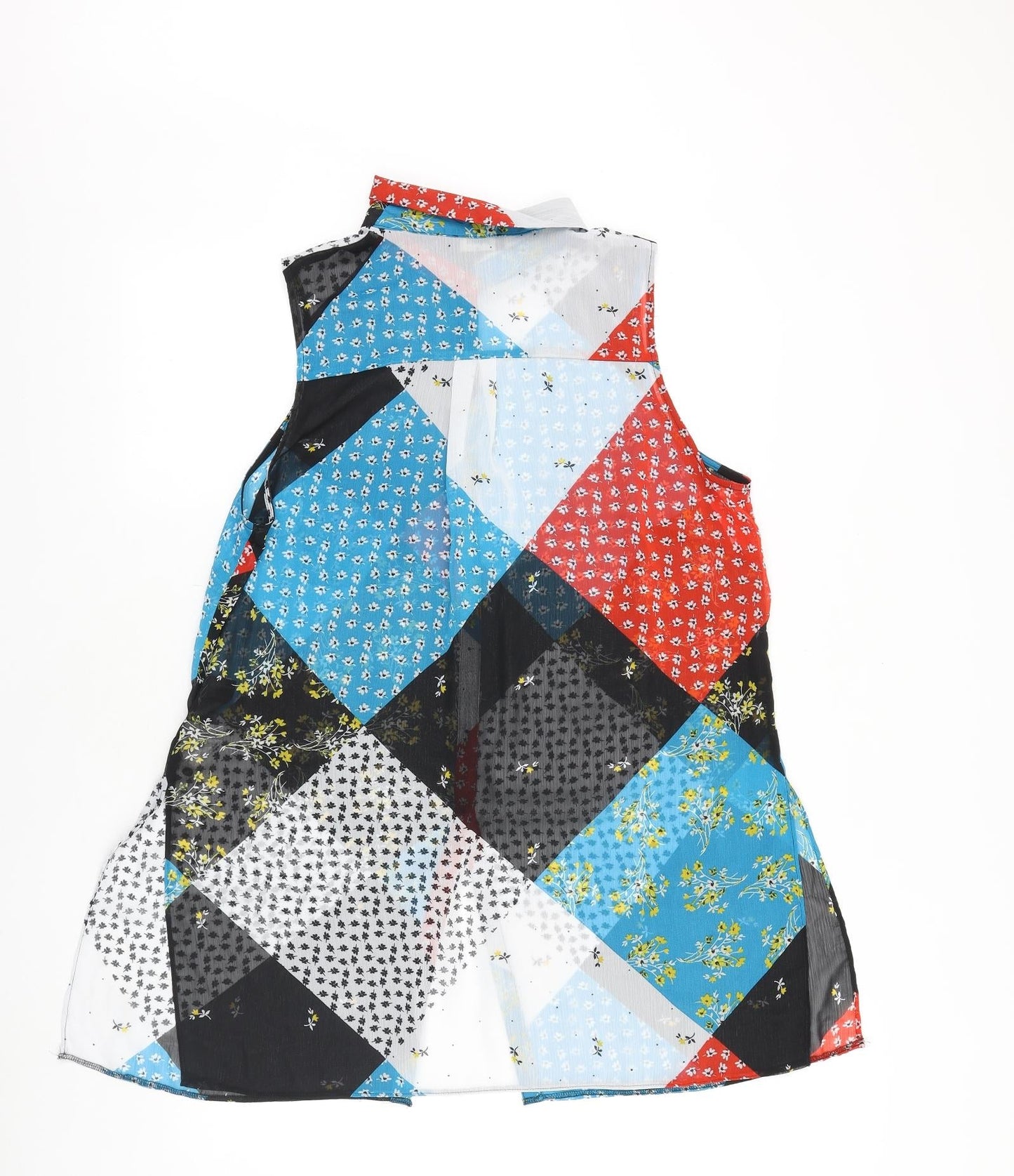 Papaya Womens Multicoloured Geometric Polyester Basic Button-Up Size 14 Collared