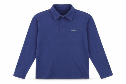 Geobert Boys Blue 100% Cotton Basic Polo Size 10 Years Collared Button