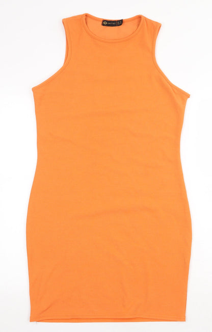 I SAW IT FIRST Womens Orange Polyester Bodycon Size 16 Round Neck Pullover