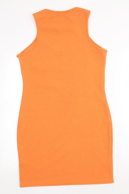 I SAW IT FIRST Womens Orange Polyester Bodycon Size 16 Round Neck Pullover