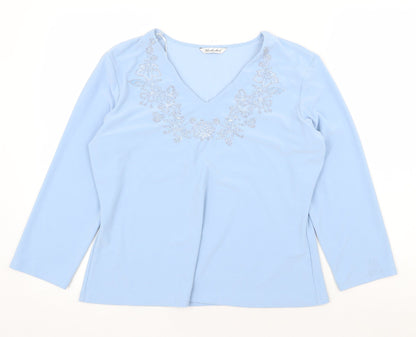 Womens UK Size 16 Berketex Blue Basic Blouse