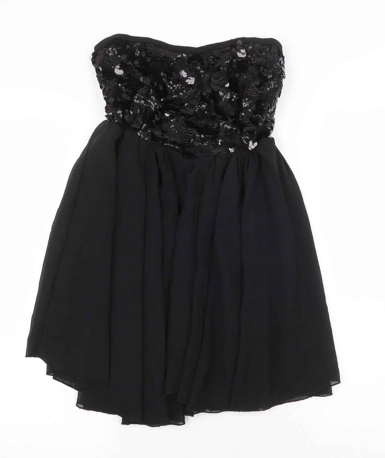 Panacher Womens Black Polyester Ball Gown Size M Sweetheart Pullover