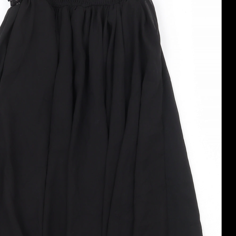 Panacher Womens Black Polyester Ball Gown Size M Sweetheart Pullover