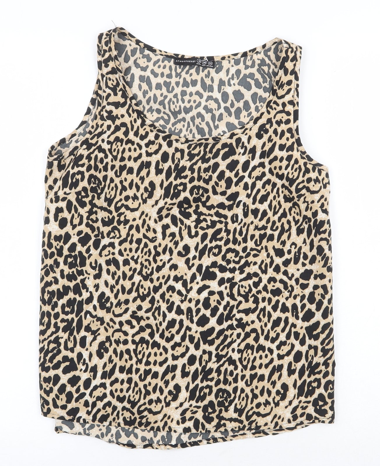 Womens UK Size 8 Atmosphere Beige Basic Tank
