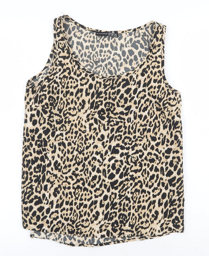 Womens UK Size 8 Atmosphere Beige Basic Tank