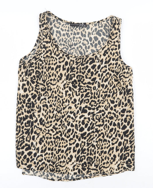 Womens UK Size 8 Atmosphere Beige Basic Tank