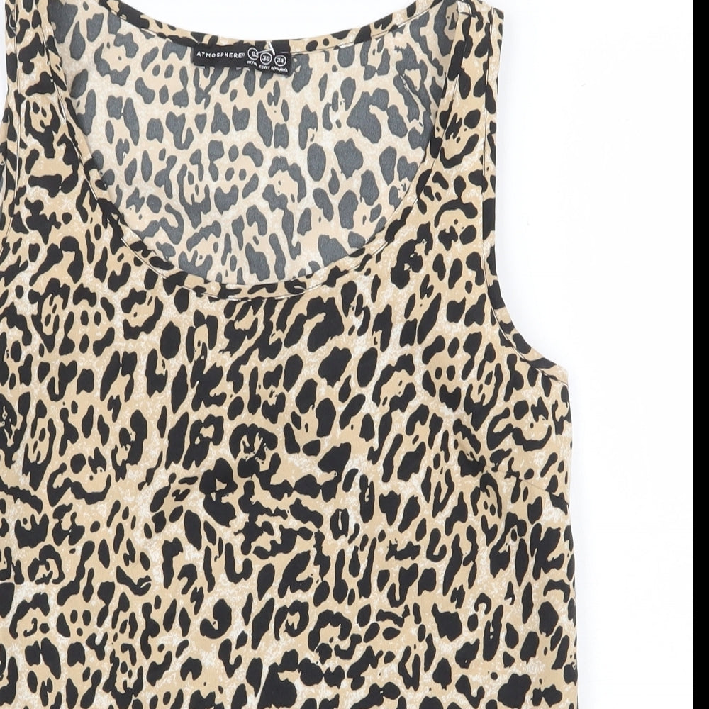 Womens UK Size 8 Atmosphere Beige Basic Tank