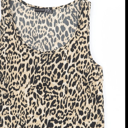 Womens UK Size 8 Atmosphere Beige Basic Tank