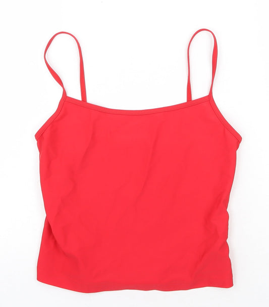 George Womens Red Nylon Basic Tank Size 12 Round Neck