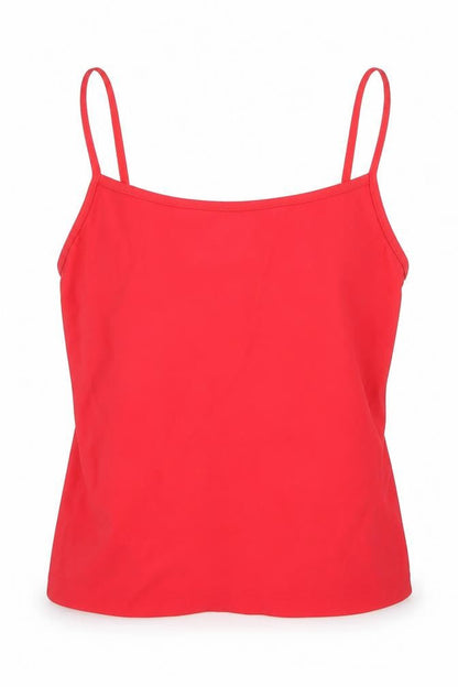 George Womens Red Nylon Basic Tank Size 12 Round Neck