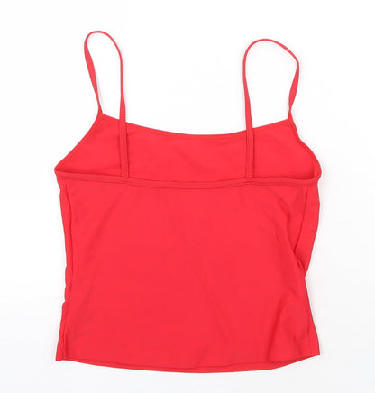 George Womens Red Nylon Basic Tank Size 12 Round Neck