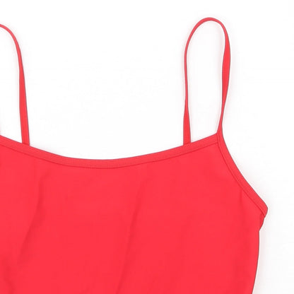 George Womens Red Nylon Basic Tank Size 12 Round Neck