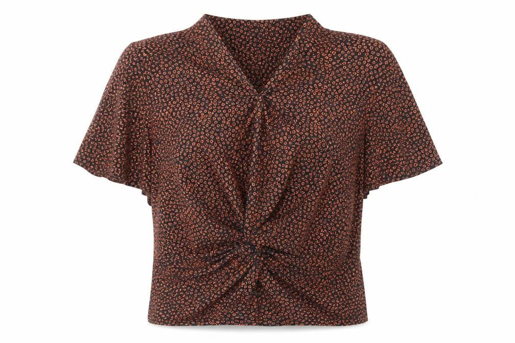 Womens UK Size 6 Marks and Spencer Orange Basic Blouse