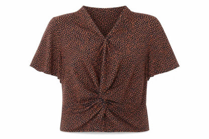 Womens UK Size 6 Marks and Spencer Orange Basic Blouse