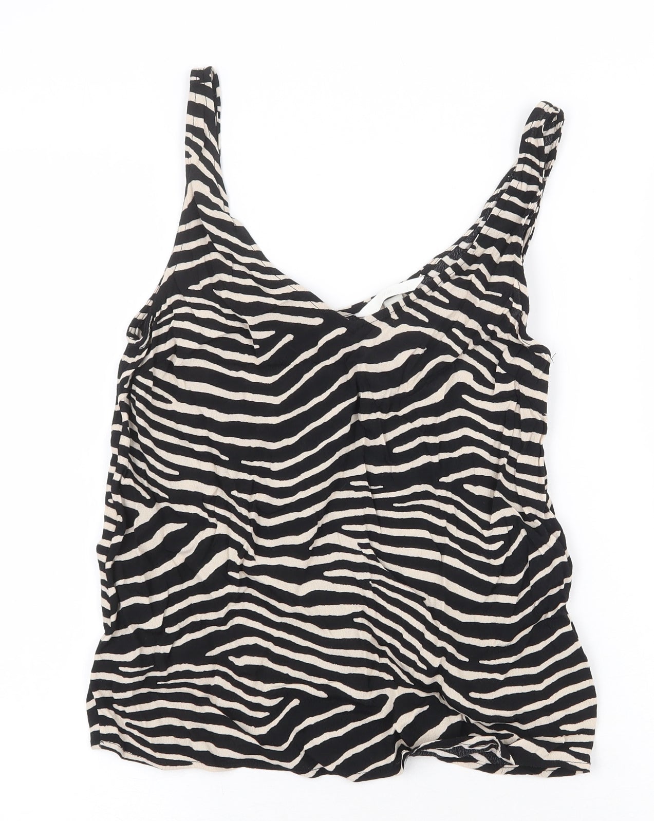 Womens UK Size 4 H&M Black Basic Tank