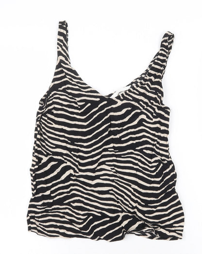 Womens UK Size 4 H&M Black Basic Tank