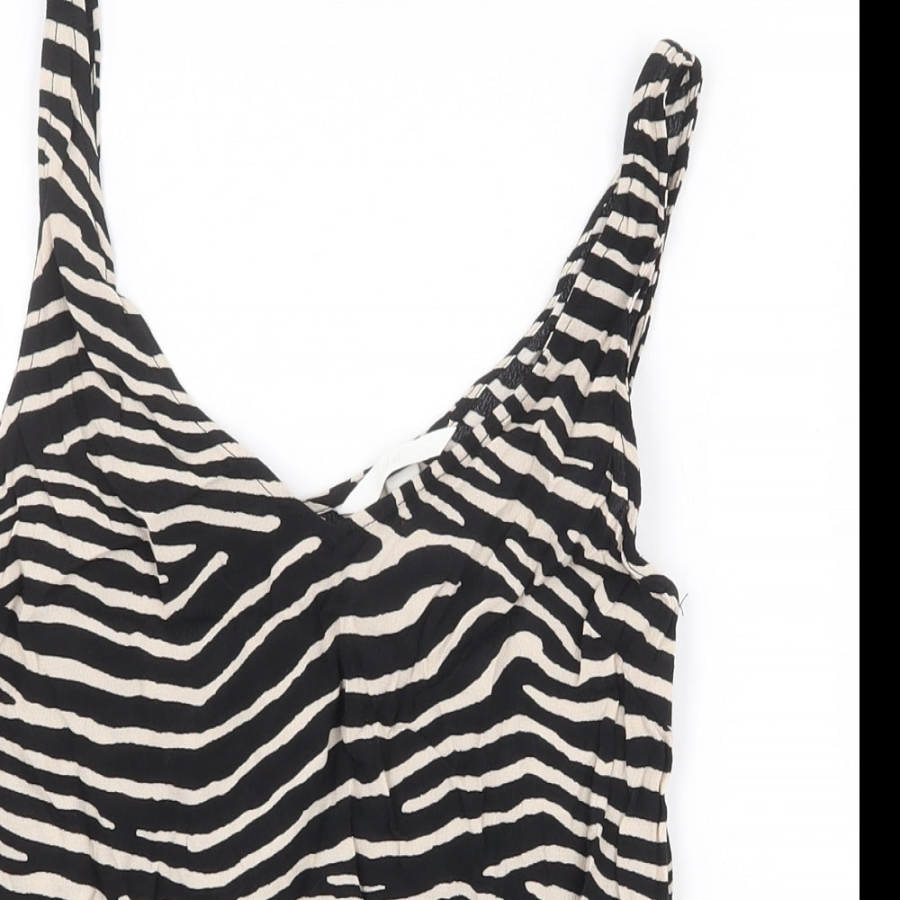 Womens UK Size 4 H&M Black Basic Tank