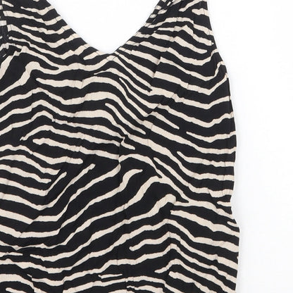 Womens UK Size 4 H&M Black Basic Tank