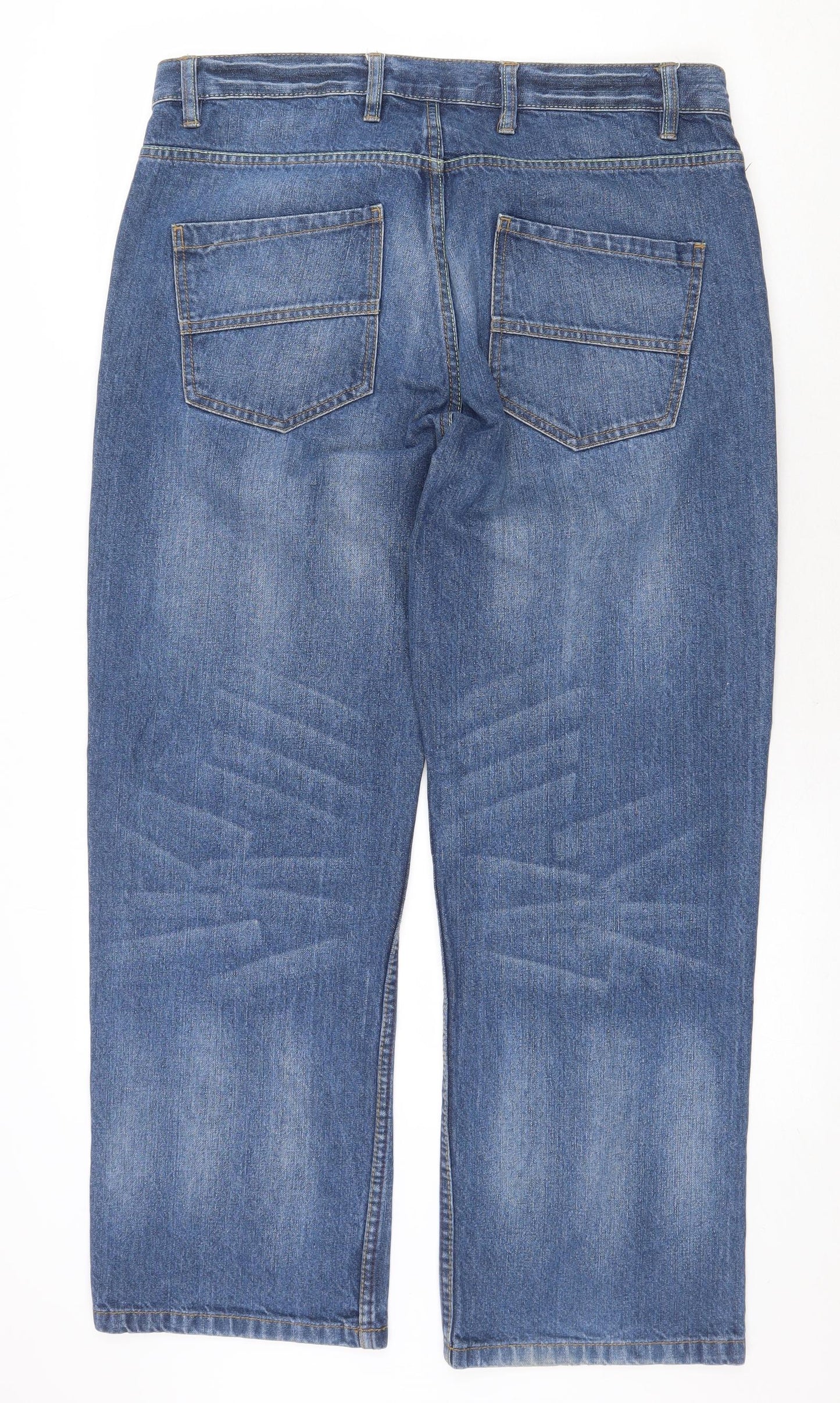 Dylan George Mens Blue Cotton Straight Jeans Size 36 in Regular Zip