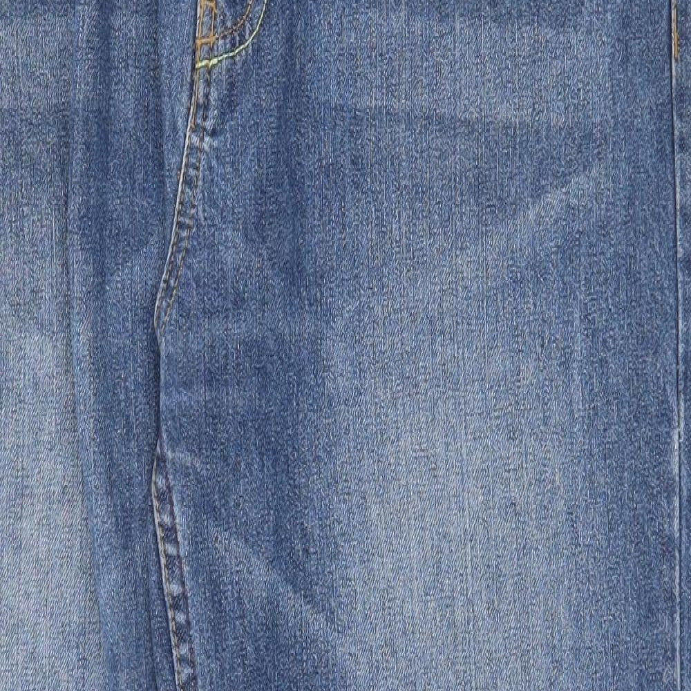 Dylan George Mens Blue Cotton Straight Jeans Size 36 in Regular Zip