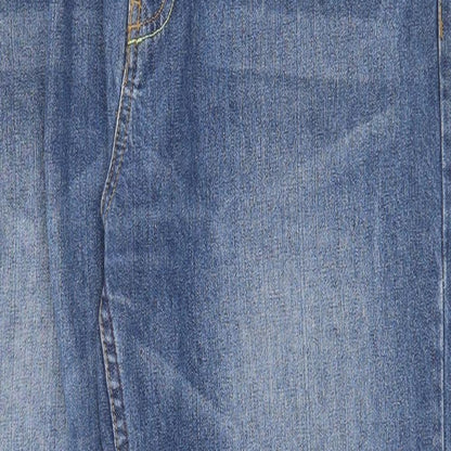 Dylan George Mens Blue Cotton Straight Jeans Size 36 in Regular Zip