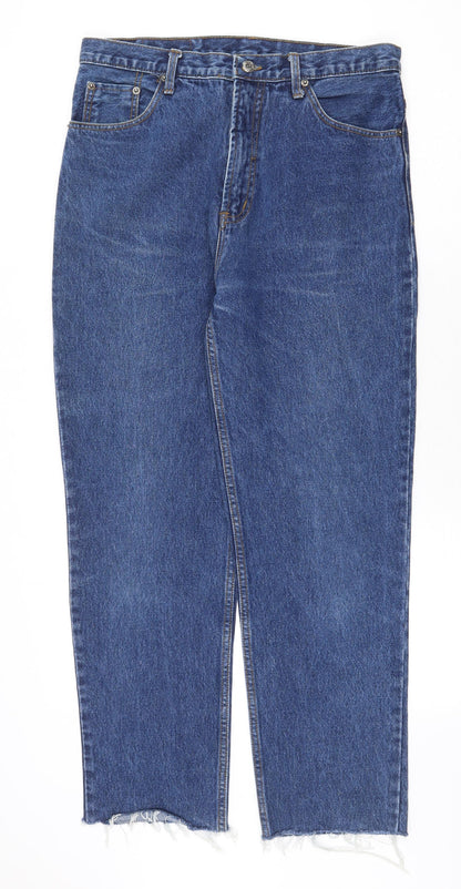 VIP By Hareno Mens Blue Cotton Straight Jeans Size 34 in Regular Zip