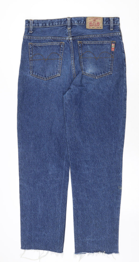 VIP By Hareno Mens Blue Cotton Straight Jeans Size 34 in Regular Zip