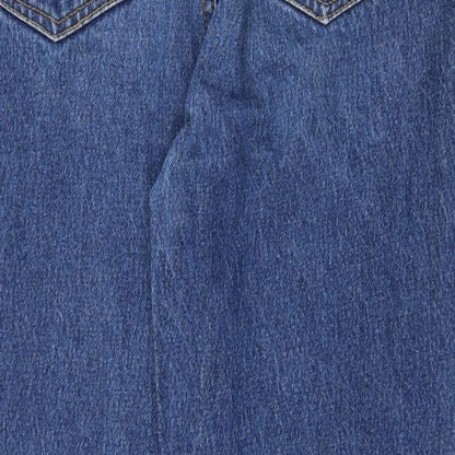 VIP By Hareno Mens Blue Cotton Straight Jeans Size 34 in Regular Zip